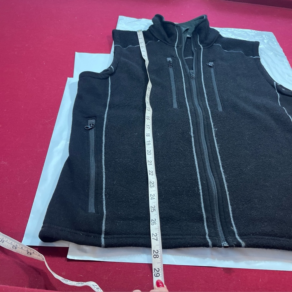 Kuhl BLACK FLEECE Knit VEST Full Zip Front Big Pockets Men’s XL Rayon Polyester - Picture 10 of 16